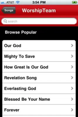 WorshipTeam android App screenshot 1